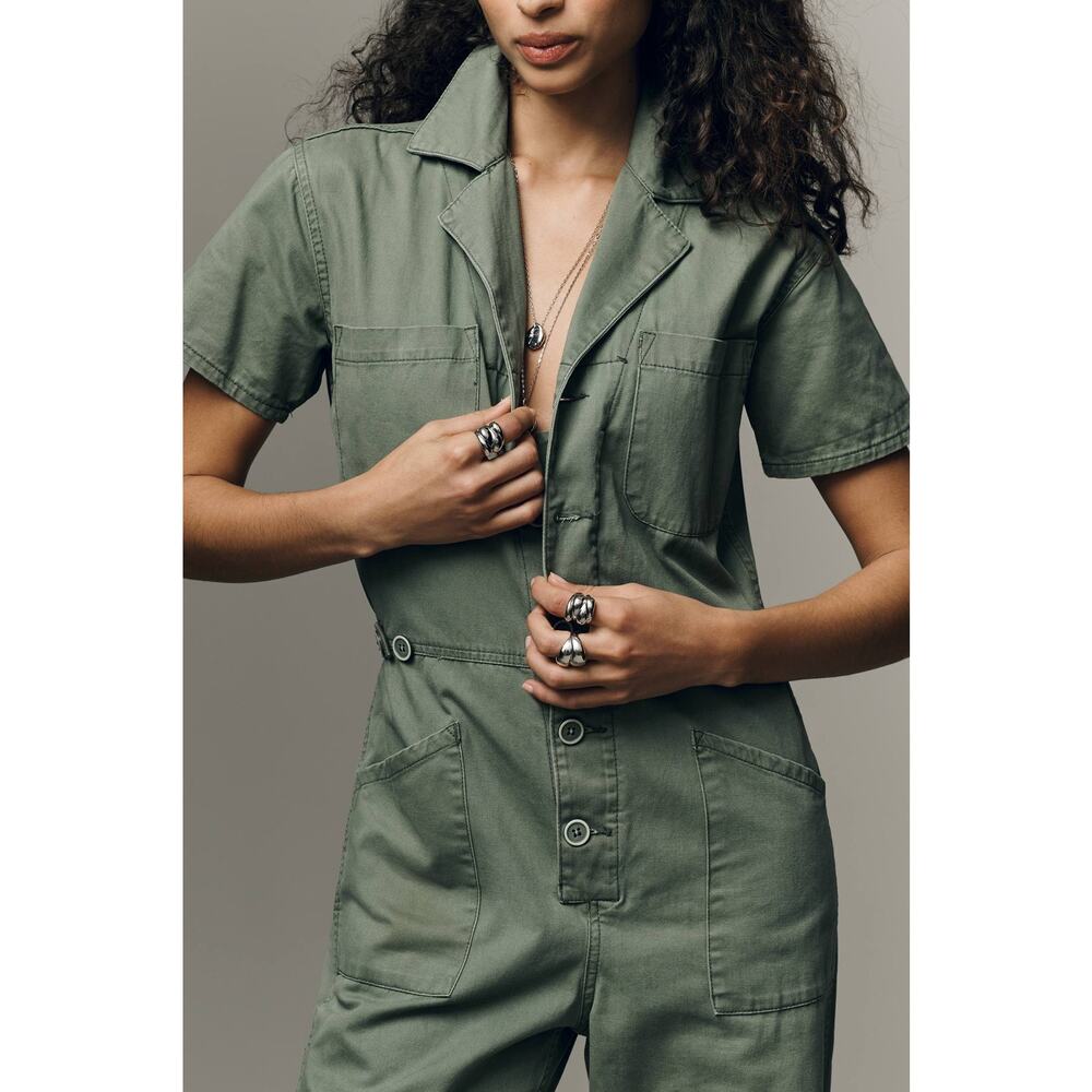 PISTOLA Grover Short Sleeve Field Jumpsuit Sagebrush NWOT Size S - Picture 3 of 15